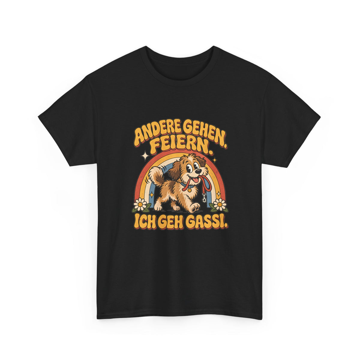 Gassi statt Party – Hunde T-Shirt