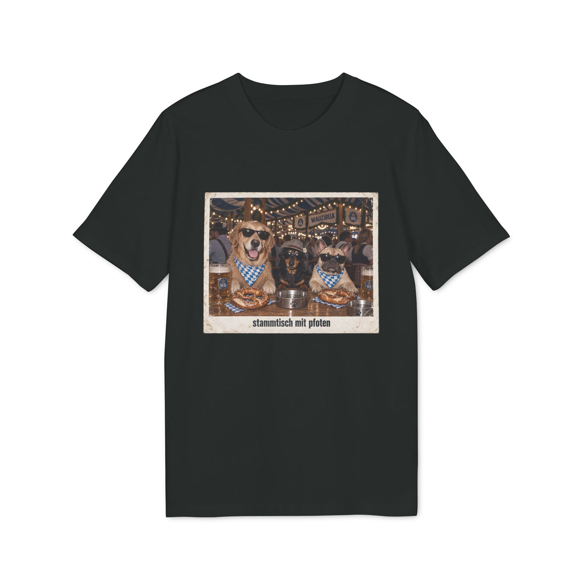 Stammtisch mit Pfoten – Wiesn Hunde T-Shirt
