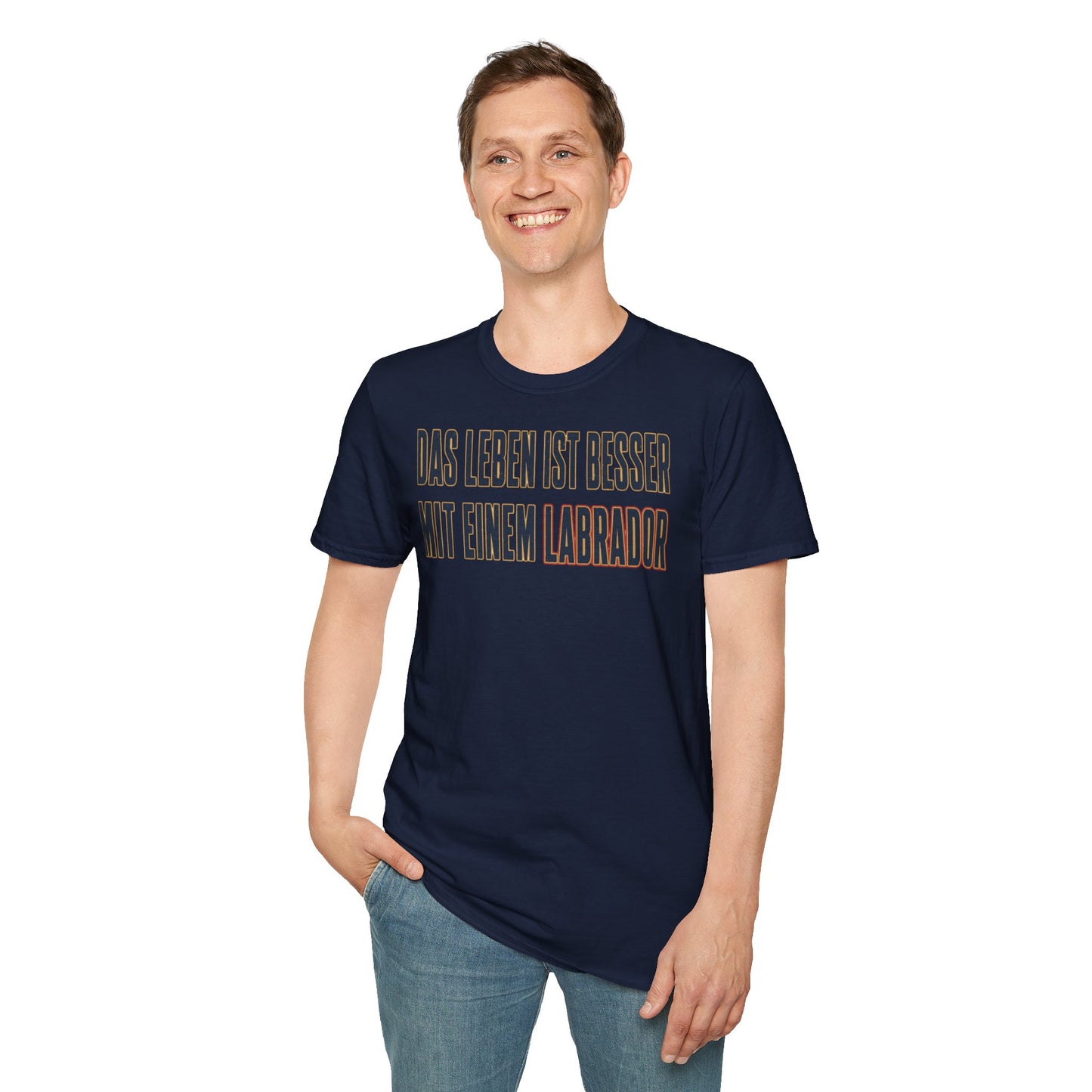 "Das Leben ist besser mit einem Labrador" Labrador-Liebhaber T-Shirt
