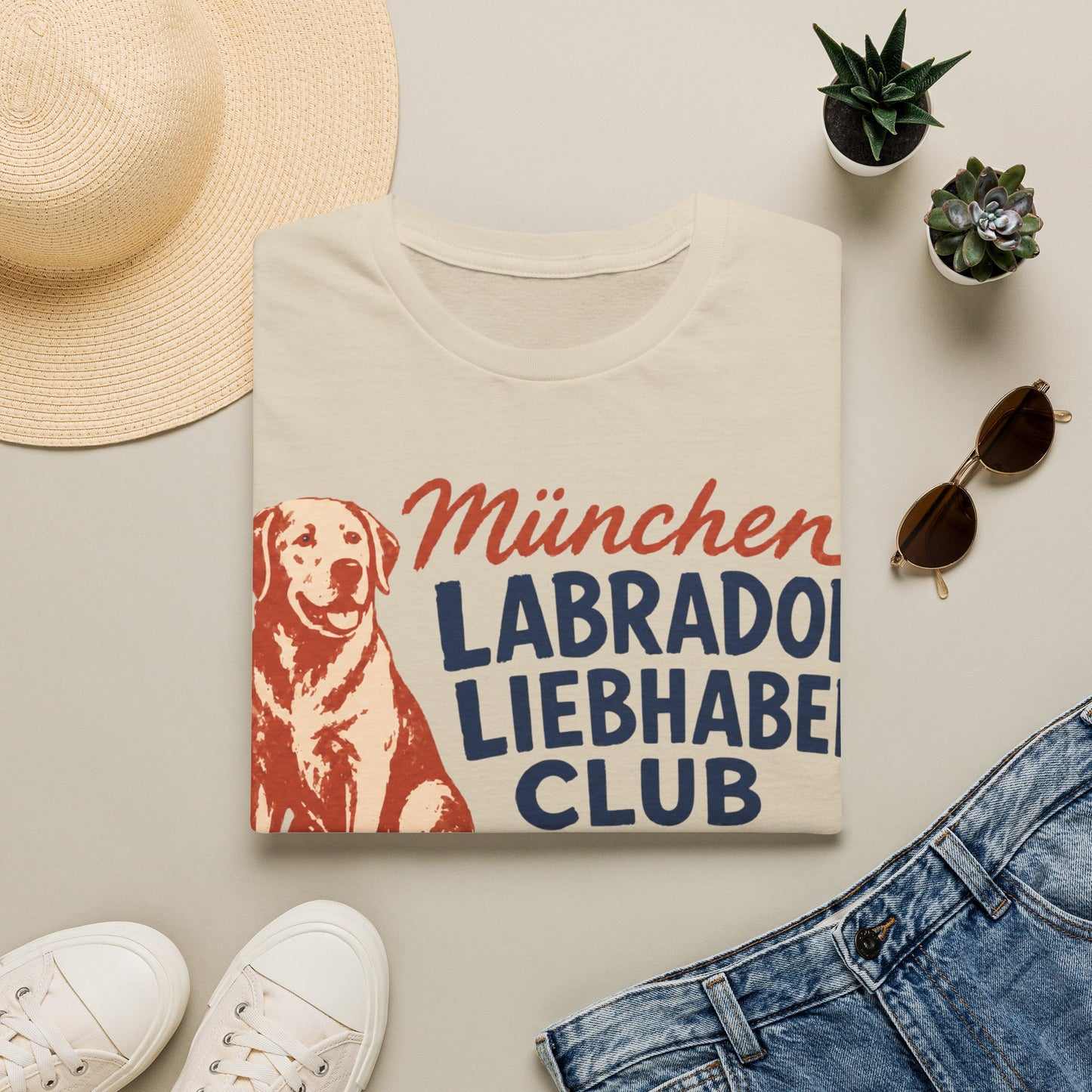 München Labrador Liebhaber Club T-Shirt — Retro Dog Lover Tee
