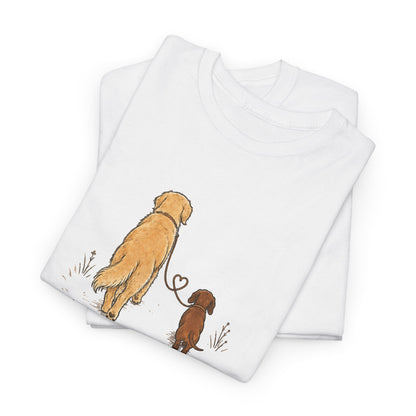 Dog Friends T-Shirt — "Best Walks Are Shared" Illustration Tee