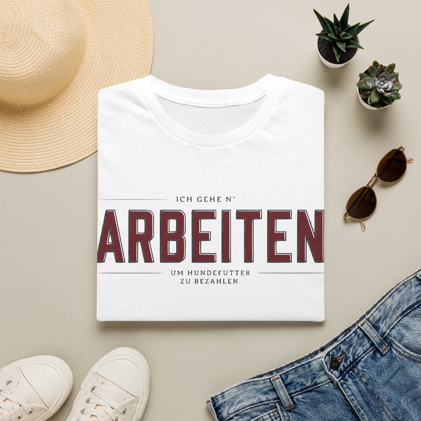 T-Shirt — "Arbeiten" German Funny Work Humor Tee