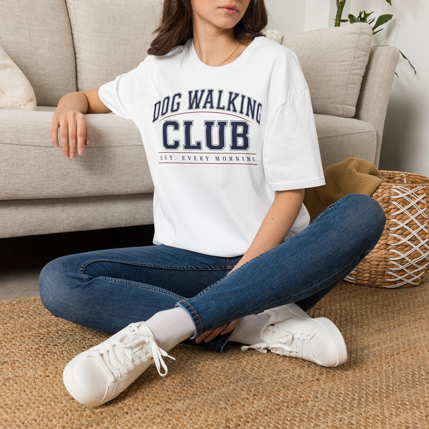 Dog Walking Club T-Shirt — "Est. Every Morning" Casual Tee for Dog Lovers
