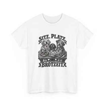 Sitz, Platz, Brotzeit – Hunde T-Shirt