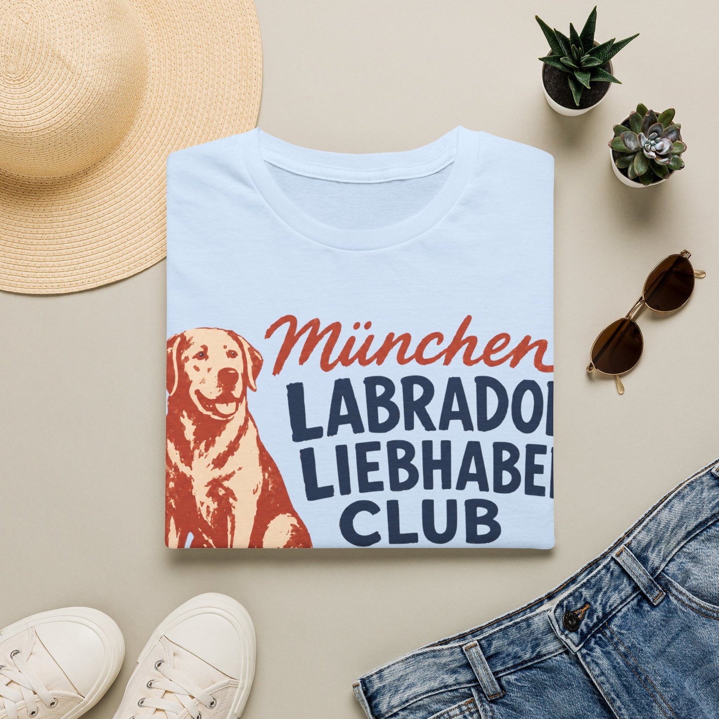 München Labrador Liebhaber Club T-Shirt — Retro Dog Lover Tee