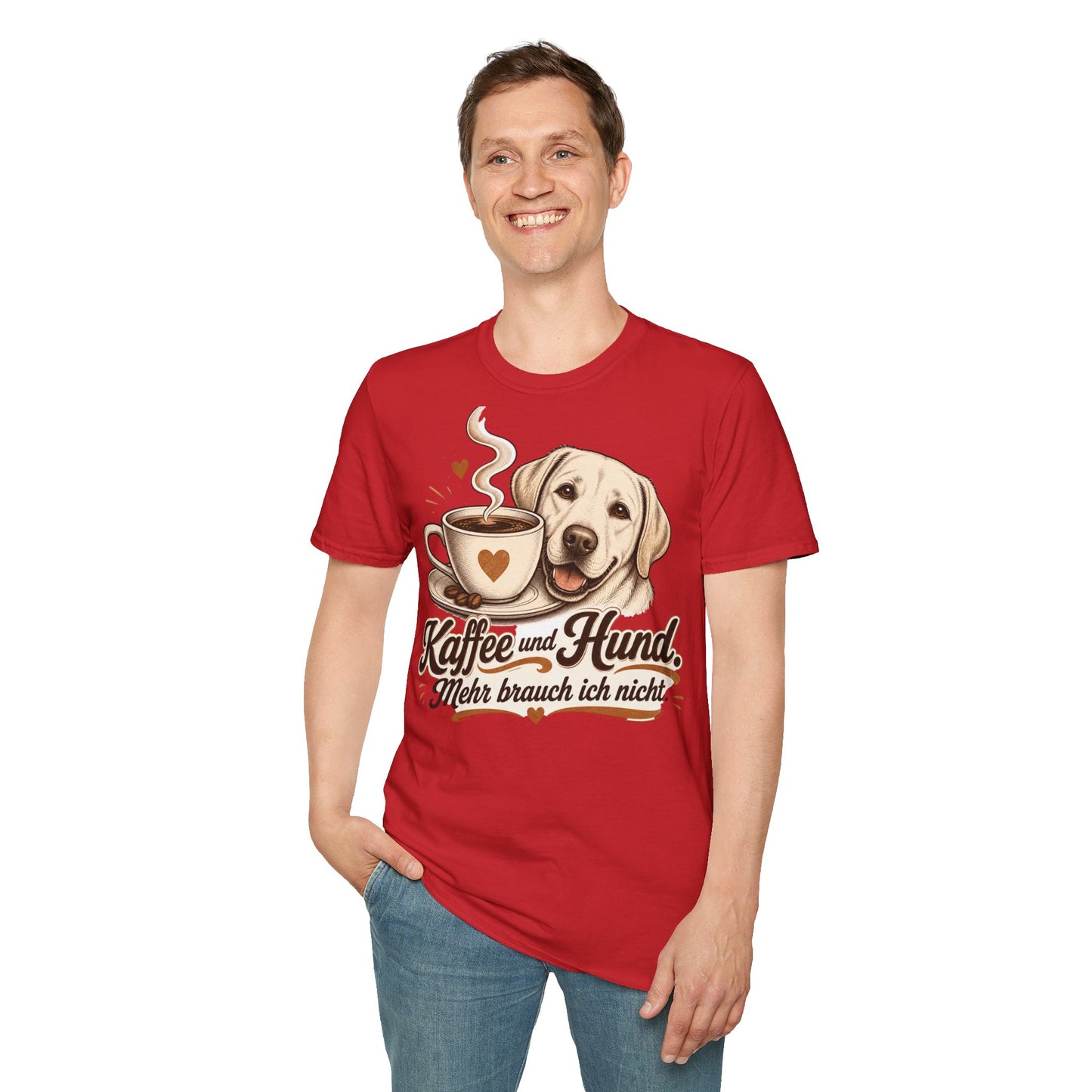 Kaffee und Hund T-Shirt — "Kaffee und Hund, mehr brauch ich nicht"