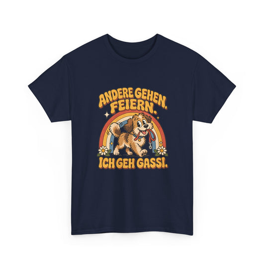 Gassi statt Party – Hunde T-Shirt