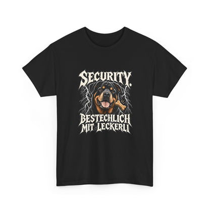 Security, bestechlich mit Leckerli – Hunde T-Shirt