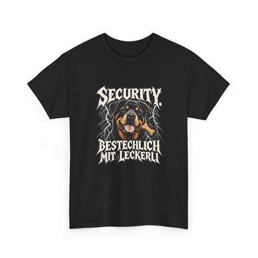 Security, bestechlich mit Leckerli – Hunde T-Shirt