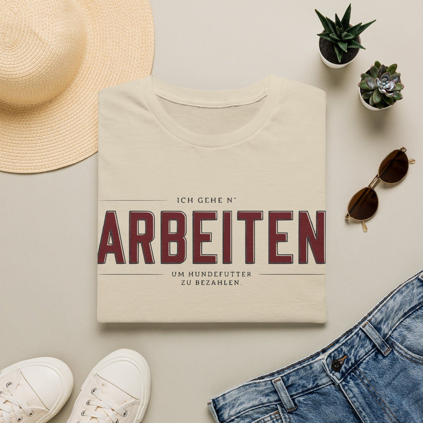 T-Shirt — "Arbeiten" German Funny Work Humor Tee