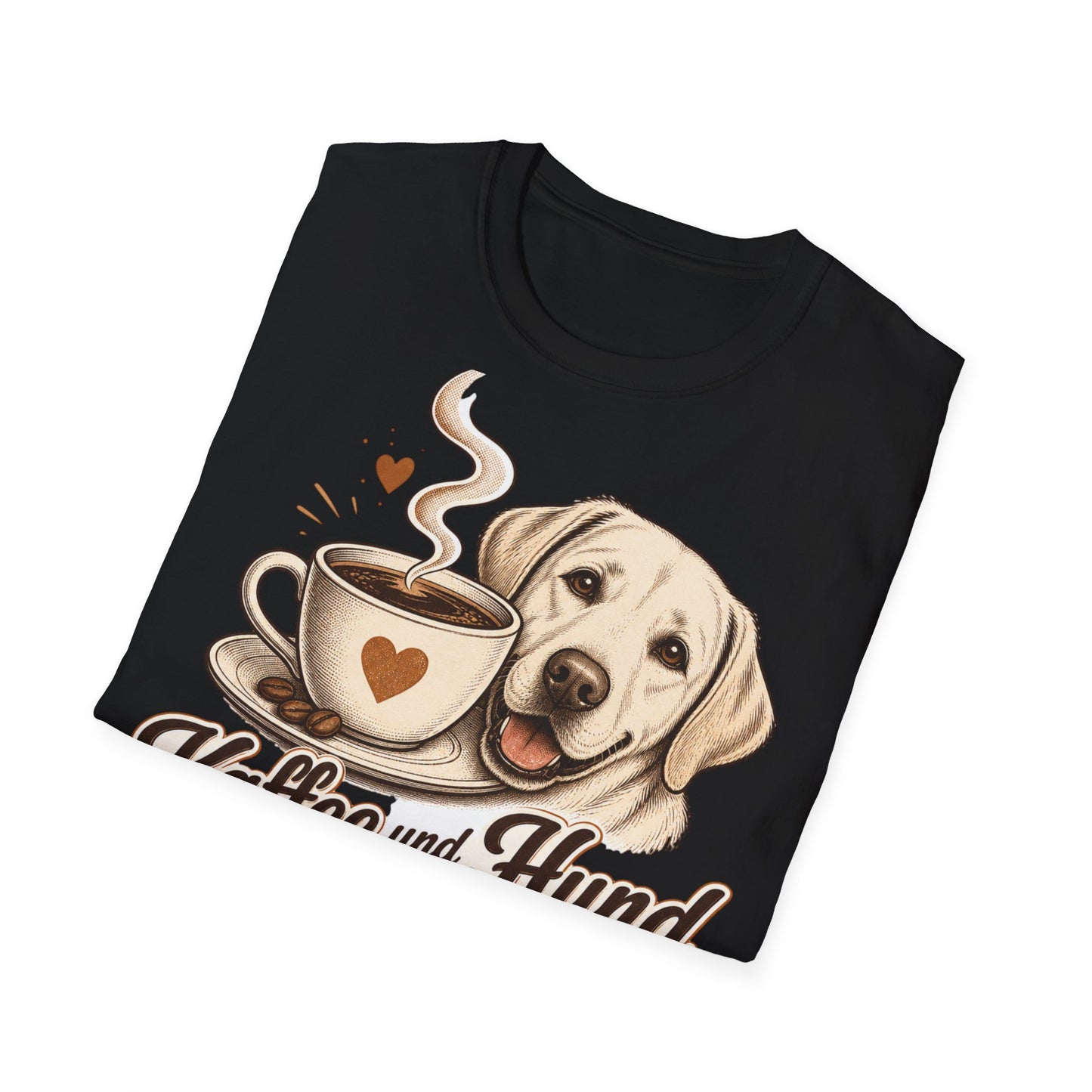 Kaffee und Hund T-Shirt — "Kaffee und Hund, mehr brauch ich nicht"