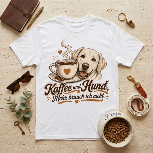 Coffee and Dog T-Shirt - White