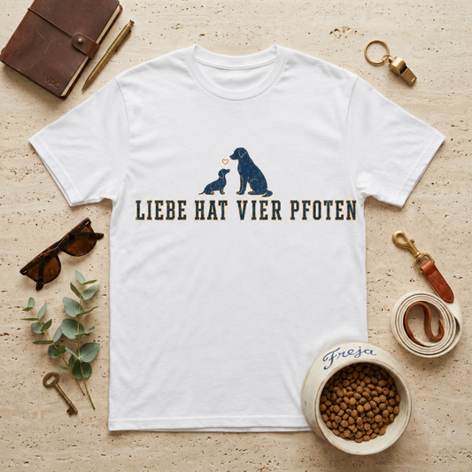 Liebe hat vier Pfoten T-Shirt - White