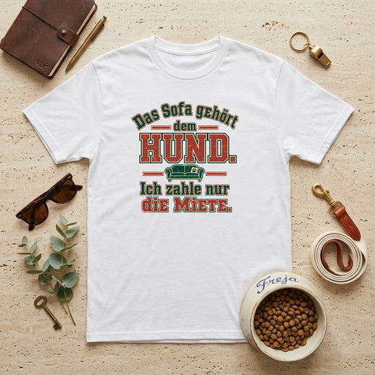 Das Sofa gehört dem Hund – Varsity Unisex T-Shirt